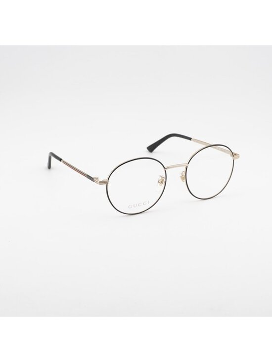 Gucci GG0839OK 001 Eyeglasses Black/Gold 52mm Round Frame main image 8
